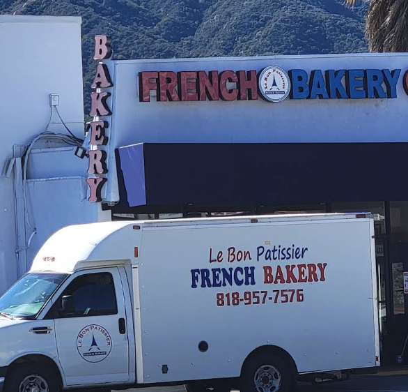 Le Bon Patissier French Bakery storefront and delivery truck in La Crescenta